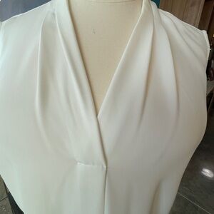 Calvin Klein White Draped Top